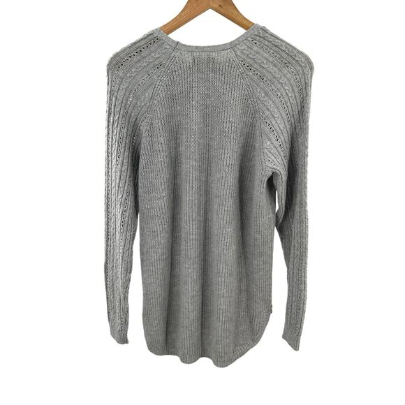 Sonoma Women's Gray Knit Sweater Size Medium NWT Boho Cozy - Picture 6 of 9